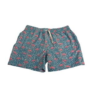 Chubbies Mens Swim Trunks XL Pink Flamingo Blue Pattern 5.5 Inseam Mesh Lined